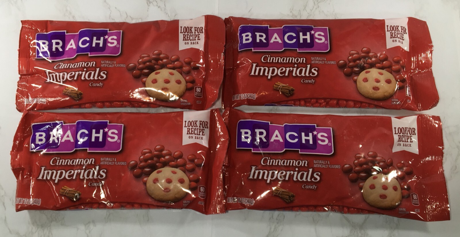 Brach’s Cinnamon Imperials Candy, 4 Pack, 12 oz Each, 48 oz Total, BB 2