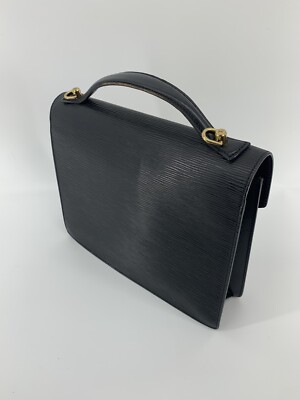 Louis Vuitton Monceau Metis Black Epi Handbag Clutch Mini