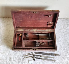 Antique B.K.Pault Medical Operation Equipment Wooden Box Medical Decor TL174