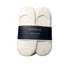 Club Room Men's No-Show Socks 12 Pair White Size 10-13