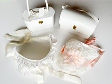 Vintage Flower Girl / Easter / Communion Bonnets and Purses White and Pink