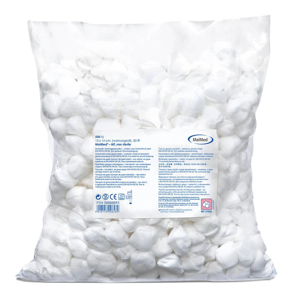 BENCARE GMBH 500x Maimed Unsterile Mulltupfer Tupfer gerollt