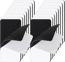 16 Sets 2x4 inch Strips with Adhesive,Heavy Duty Hook and Loop Tape,Carpet Ta...