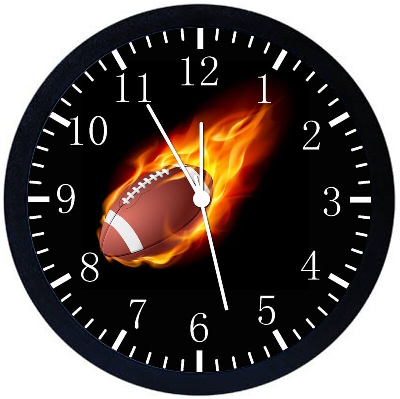 Football Wall Clock 12" Large Personalized option with adding names E81