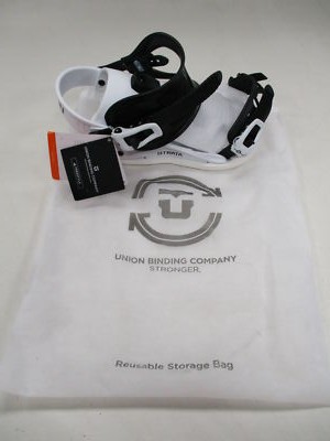 UNION STRATA 2024 MEN'S SNOWBOARD (SINGLE) BINDING SIZE MEDIUM WHITE & BLACK