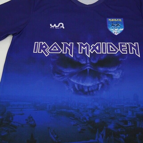 Camiseta deportiva de fútbol con licencia oficial de WA 00 Iron Maiden valiente nuevo mundo - Imagen 3 de 7