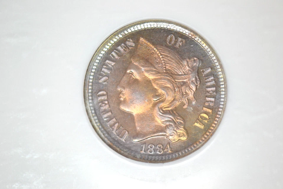 1884 Three Cent Nickel- NGC PF-65 Cameo. Superb Rare Date. - Image 2 of 4