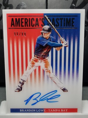 2019 Chronicles America's Pastime Auto 99/99 #APBL Brandon Lowe Tampa Bay Rays 