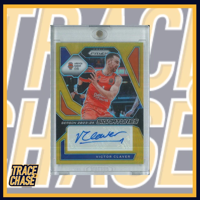 2023-24 Panini Prizm Euroleague Basketball Victor Claver Signatures Gold 05/10