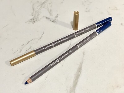 2X Loreal Le Grand Kohl Perfectly Soft Liner ~ Azur/ Azure blue full size (XL4