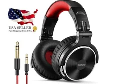 Boytone BT-10RD Wired Over Ear DJ Headphones, Studio Monitor & Stereo headphone