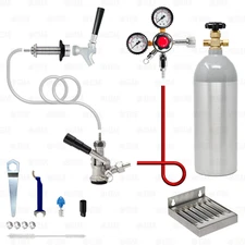 1 Tap Domestic Keg Beer Kegerator Conversion Kit Sankey D 5lb Aluminum CO2 Tank