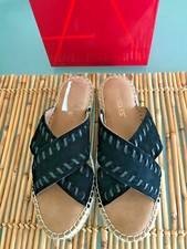 Black Suede Wedge Sandals Aerosoles 7M "New" Never worn