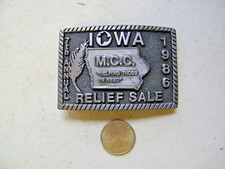 Vintage 1986 Belt Buckle Iowa MCC RELIEF SALE Mennonite