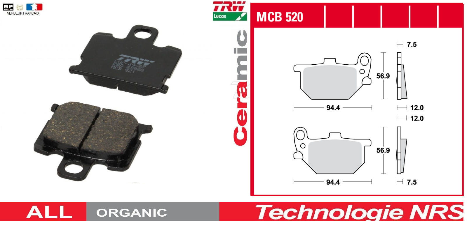 Plaquettes de frein TRW Lucas MCB 521 pour rouler sereinement en Yamaha XJ 550 vintage