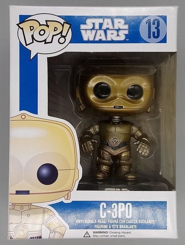 Funko POP #13 C-3PO - Star Wars - Damaged Box with Protector Funko POP #13 C-3PO - Star Wars - Damaged Box with Protector | Funko Pop | 2 Funko POP #13 C-3PO - Star Wars - Damaged Box with Protector | Funko Pop
