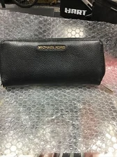 Michael Michael Kors Jet Set Black Saffiano Leather Travel Continental Wristlet