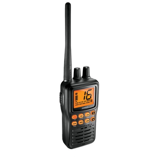 Uniden MHS75 Zatapialne wodoodporne ręczne dwukierunkowe radio VHF NOAA z ładowarką - Zdjęcie 2 z 4