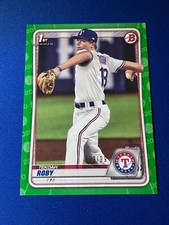 2020 Bowman Draft Tekoah Roby #BD-76 Green Parallel /99 Texas Rangers