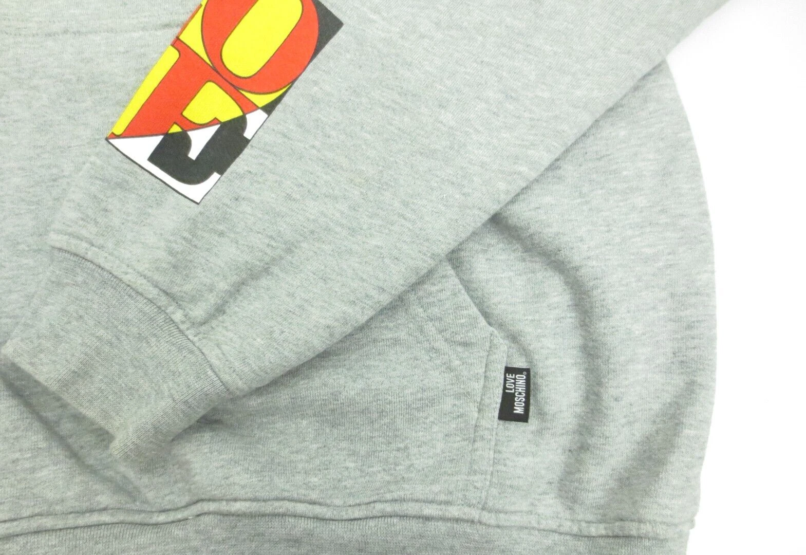 Felpa con cappuccio da donna Love Moschino taglia media Love Heart grafica maglione
