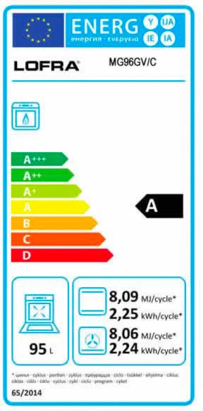 Lofra Cucina a Gas 5 Fuochi con Forno a Gas Ventilato 90x60 cm Inox - MG96GV/C - Immagine 2 di 2