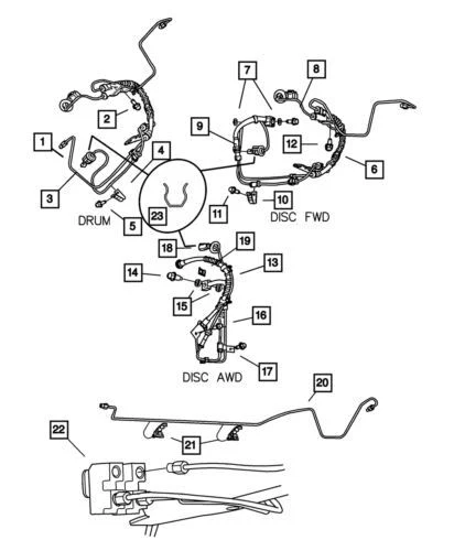 Sensor de frenos antibloqueo Dodge Grand Caravan 2001-2007 genuino Mopar 5086651AA Foto 2 de 4