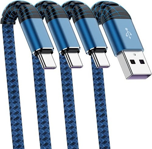 3 Pk 10FT Fast Charging Braided Cable Type C iPhone 15 16 Samsung S8 S10 S20 S21 - Picture 12 of 13