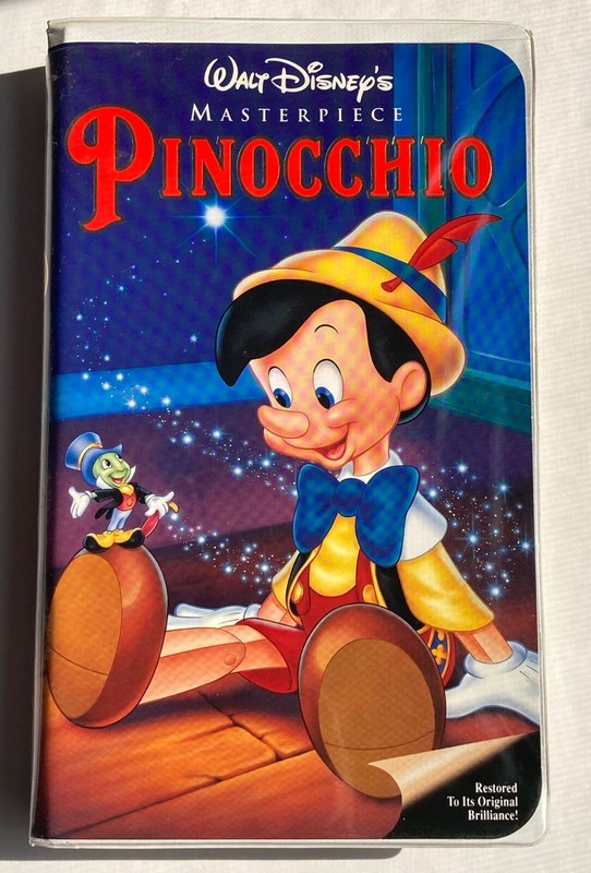 Walt Disney Masterpiece Classic Pinocchio Release in 1993 VHS 239 Case/Label