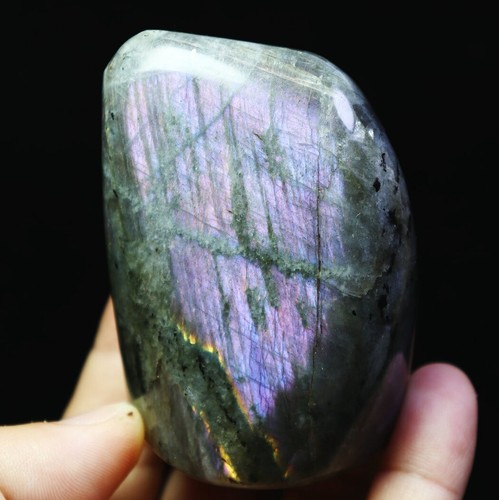 Natürlicher polierter schöner Regenbogen Flash Labradorit Spektrolit Quarz Kristall Stein - Bild 1 von 12