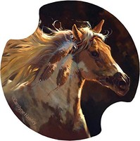 Thirstystone Spirit Horse Car Cup Holder Coaster, 2-pack, New, Free Shipping on sale Thirstystone Spirit Horse Car Cup Holder Coaster, 2-pack, New, Free Shipping on sale