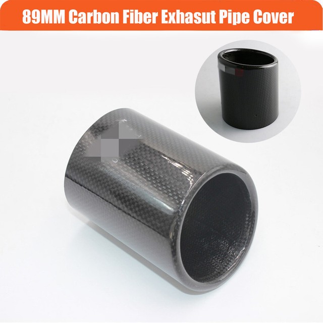 3.5" 89mm Car Trim Exhaust Muffler End Pipe Cover Tip Real Glossy