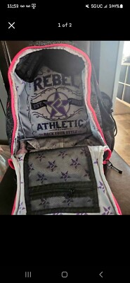 Rebel Athletic Cheer Dance Cheer Backpack- Large Rebel black  display picture 1