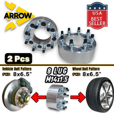 2 Pcs Wheel Spacer 3 Thick 8x6.5 Fit Chevrolet 8-lug M14x1.5 Studs Trucks