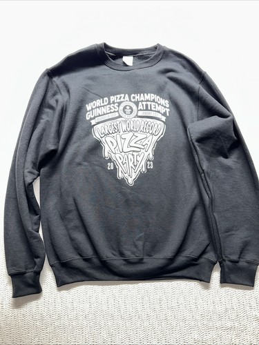 Tulsa Oklahoma World Pizza Champions Guinness World Record Black Sweatshirt Med