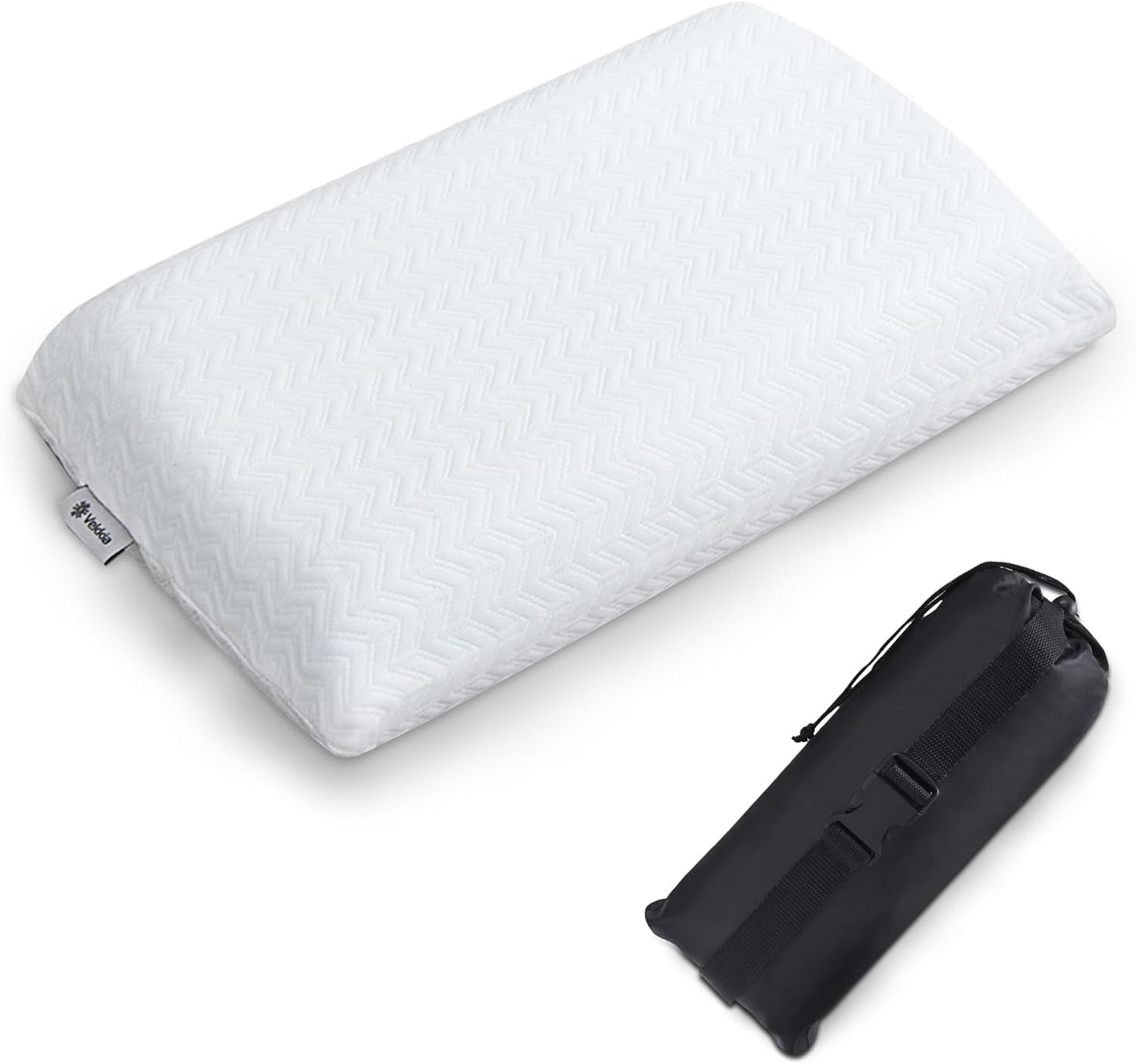 Travel Pillow, Memory Foam Pillow Compressible Camping Pillow with Washable Cove-image