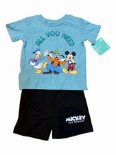 Disney Mickey Mouse Goofy Top Shorts Set NWT