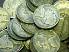 ROLL (40) SILVER WARTIME JEFFERSON NICKELS MIXED DATES 1942-45-PDS — photo 2