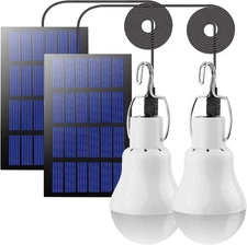 Solar Chicken Coop Light with Rechargeable Bulbs for 