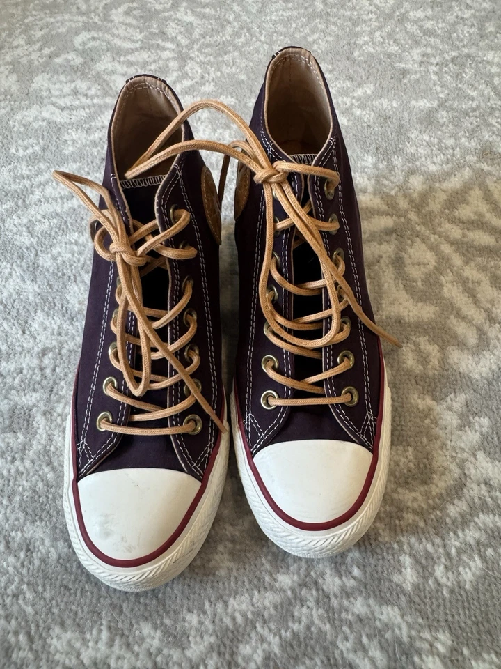 Cuña oculta de gamuza púrpura Converse Chuck Taylor Lux 551618C para mujer talla 7 EE. UU. Foto 4 de 4