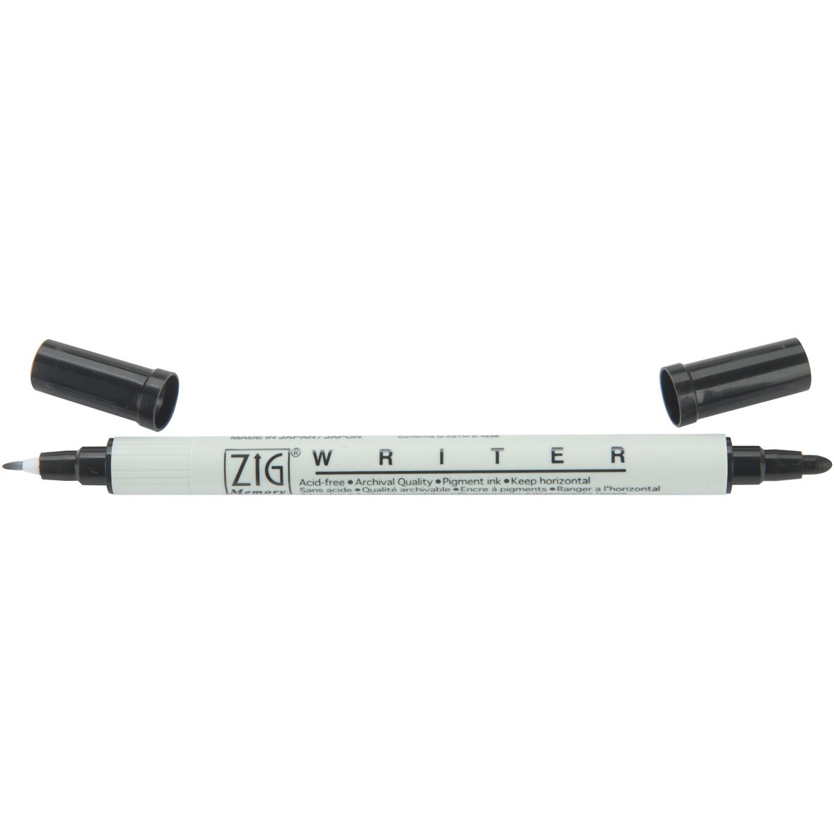 Zig Memory System Writer Dual-Tip Marker-Pure Black - 6 Pack