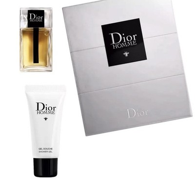 DIOR Homme Eau de Toilette Splash 0.34 oz & Shower Gel 0.67 oz Travel Gift Set 