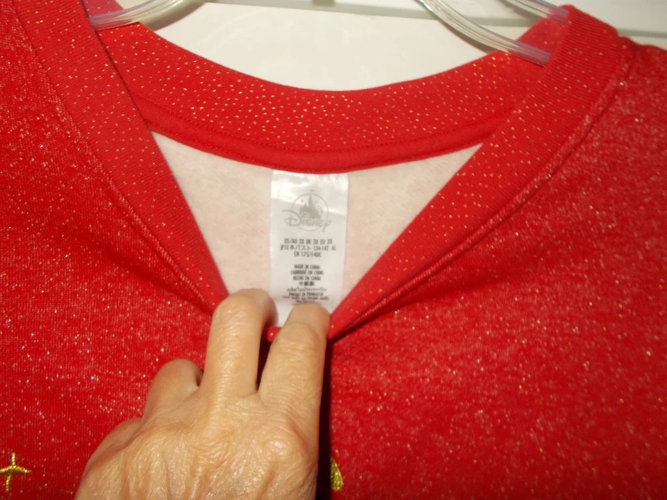 Disney Parks Walt Disney World Mickey & Minnie Mouse Navidad Sudadera Talla 3X Foto 4 de 4