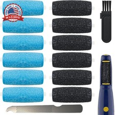 12 Pcs Replacement Rollers Compatible with Dr Scholl's Foot File and Amope Pedi-