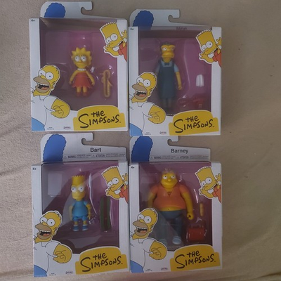 #ad Jakks PAC The Simpsons Set of 4. Individual Figures Bart Lisa Moe#x27;s Barney $18.00