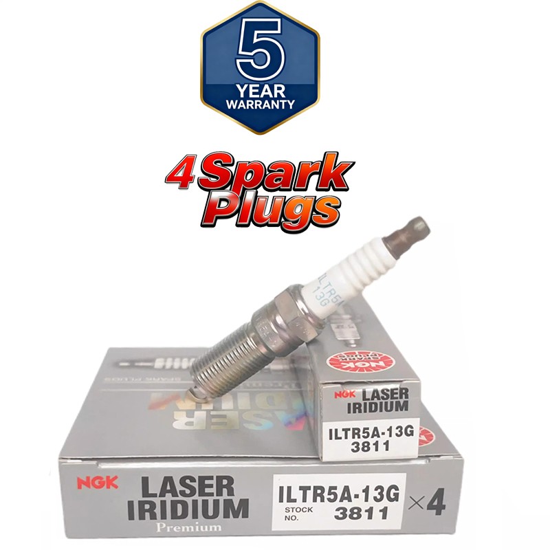 Set of 4 Laser Ngk 3811 ILTR5A-13G Iridium IX Spark Plug fit Ford Lincoln Mazda