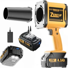 Leaf Blower Cordless with 2*4.0 Ah Battery and Charger[Battery with Outdoor LED