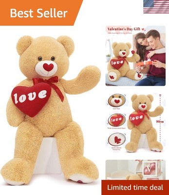 Ultra-Soft 35.5 Inch Love Heart Bear - Heartfelt Gift for Every Special Occasion