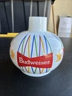 Vintage Budweiser Globe Glass Lamp Shade Retro Bar Light Beer Advertising Decor