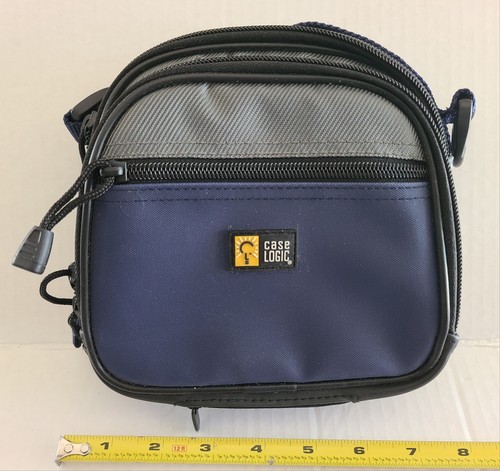 Bag- Shoulder bag- Case Logic- Blue-3 Compartments- Vinyl & Nylon- 7x7x3 - Picture 3 of 3