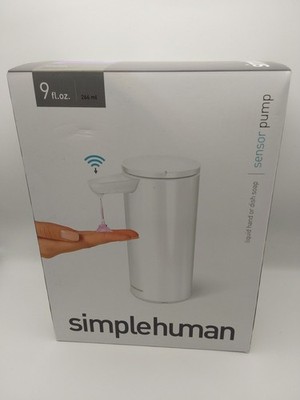 simplehuman 9oz Automatic Sensor Pump - Refillable Touchless Liquid Soap New